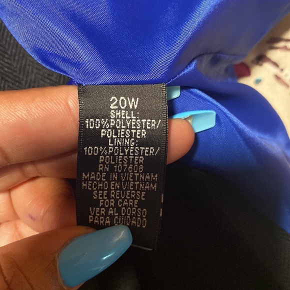 Royal Blue Winter Nylon Belt & Jacket  size 20 - Picture 5 of 6